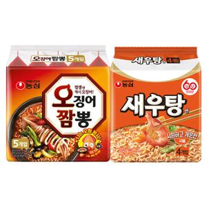 오징어짬뽕 5입 + 새우탕면 4입