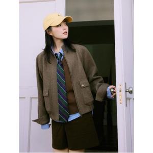 헤링본 헤링턴 재킷  베이지 (BF5911C06A)