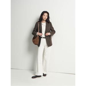 해리스 트위드 스몰체크 재킷  브라운 (BF5911C03D)