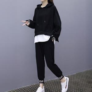 르보에 나이스 레이어드 후드 트레이닝 상하 세트