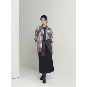 기모 체크 오버핏 셔츠  라벤더 (BF5964C03T)