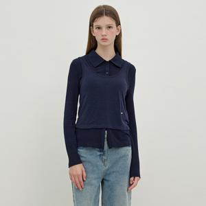 [정가179,000]카라셔츠티&나시탑 레이어드 티셔츠 OW5AE8750