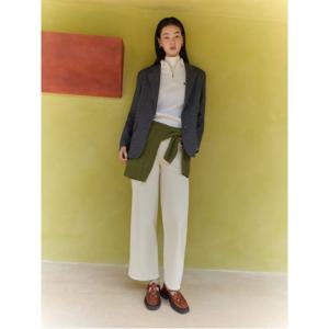 스몰체크 세미오버핏 재킷  그레이 (BF5911C083)