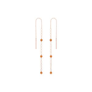 [티르리르] 14K 핑크골드 엣지 문비드 커넬리언 귀걸이 HESK4G21082-4M