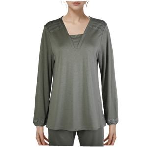 비비안 부드러운 실크가 가미된 부드러운 여성 홈웨어 상의 EZ1941