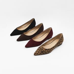 신난다슈 여성 플랫 슈즈 1cm 스틸레토 펌프스 구두 스웨이드 낮은굽 ST257901