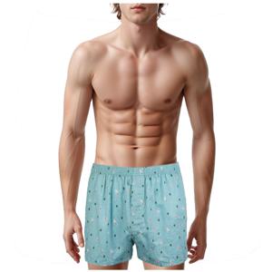 비비안 고밀도 원단의 귀여운 곰 프린트 남성 트렁크팬티 TP4404