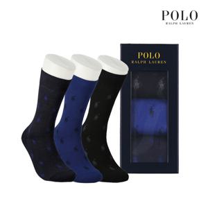 POLO 폴로 신사 모티브패턴 장목 3족선물세트 RL33297S