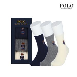 POLO 폴로 신사 베어 자수 3족선물세트 RL33228S