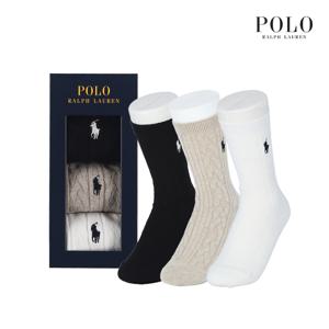 POLO 폴로 숙녀 케이블 3족선물세트 RL13286S