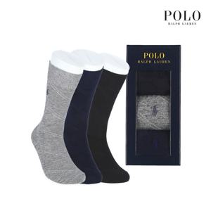 POLO 폴로 신사 사선패턴장목 3족선물세트 RL33296S