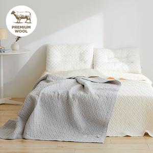 아보 2COLOR 고밀도 순면 호주산 100% 양모패드겸이불(SS)(Q)(K)