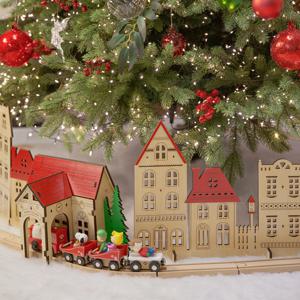 [피너츠 공식 콜라보] 스누피 기차 스노이 빌리지 트리스커트 풀세트