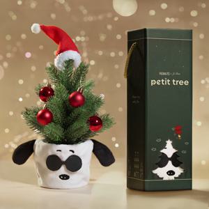 [피너츠 공식 콜라보] 25cm 스누피 크리스마스 쁘띠트리 세트