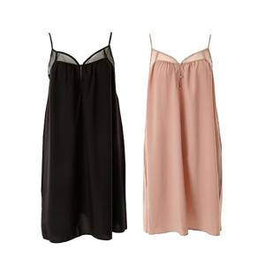 비너스 가볍고 부드러운 편안한 쉬폰 시스루 데일리 여성 풀슬립VFS5014