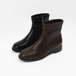 신난다슈 여성 앵클부츠 3cm 숏 앵글 부츠 기모 소가죽 발편한 통굽 MRO257241