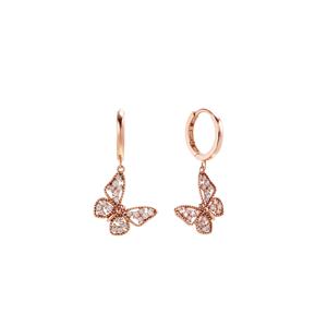 [티르리르] 14K 핑크골드 실루엣 버터플라이 귀걸이 TEJK4P00045S