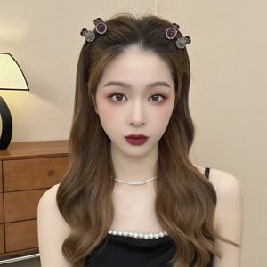 앞머리 헤어핀 8개세트 큐빅 미니 집게핀 고급 여성용