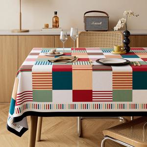 레인보우 방수 식탁커버 6인용 (200X140cm)