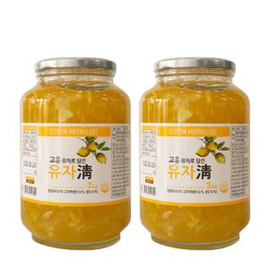 전남 고흥 유자청 유자차 농축액 엑기스 청 베이스 2kg 2개