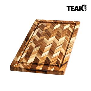 [티크하우스] 헤링본 엔드 그레인 도마 (46x36cm) 프리미엄 원목 도마