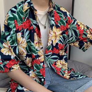 [라일리의류] Rly 썸머 휴양지룩 남성 하와이안 꽃무늬 야자수 셔츠 (42535601)