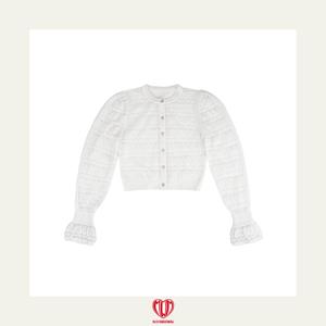 레이스 니트 가디건_화이트