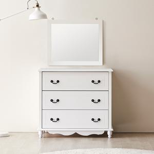 EDF 화이트 3단 서랍장+화장대 거울 DF902429
