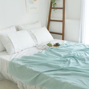 까사베르데 아이리스 스트라이프 선염면 여름 홑겹이불/홑이불 2color