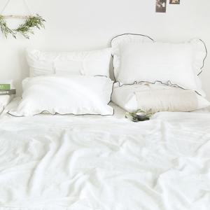 까사베르데 일리아나 화이트 선염면 여름 홑겹이불/홑이불