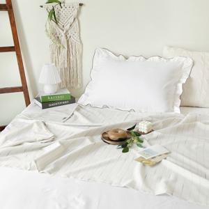 까사베르데 피렌체 베이지 홑겹 블랭킷 + 파우치 set