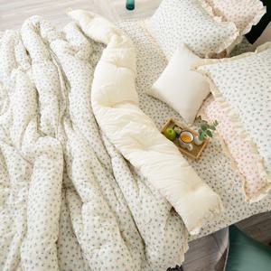 에스데코 순수 60수 아사순면 꽃무늬 프릴 차렵패드세트Q 2컬러