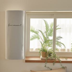 16수 워싱면 자수 창문형 에어컨커버 모먼트 2colors 파세코형/삼성형