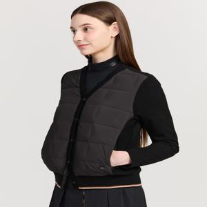 닥스 골프 여성 [[25FW]] DNSW5D920BK [ONLINE EXCLUSIVE] 블랙 다운 하이브리드 니트 가디건