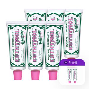 유시몰 화이트닝 미백 치약 6입 + 미니치약 40g 2개