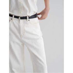 세미 와이드 기모 데님  아이보리