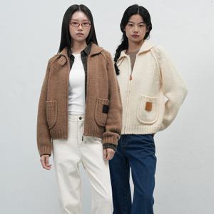 코지 울 블렌드 집업 가디건 3COL /WBE4L04538