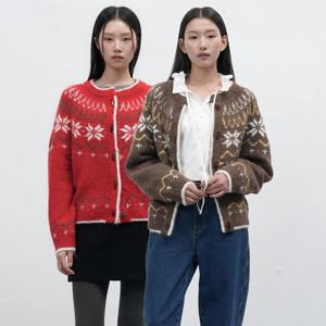 울 노르딕 더플 가디건 [4COL] / WBD4L04550