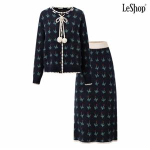 정상가:119,000원 ㅣ 플라워 가디건 밴딩 스커트 셋업 (DP4OW004A)