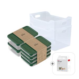 말랑납작이 2호 기프트세트 반투명/숲초록