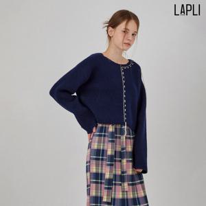 [최초가 89000원] 스티치 포인트 니트 크롭 티셔츠_LKTSF124010