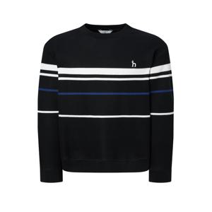 남성 [[24FW]] WHTS4D344BK [스테디셀러] 블랙 짜임 면 맨투맨티셔츠