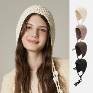 앙고라 울 혼방 보헤미안 니트햇 헤르타 (4 colors)