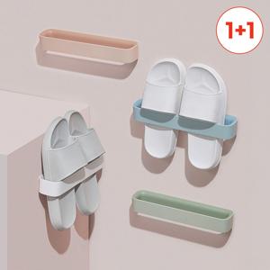 [1+1] 무타공 파스텔 슬리퍼 거치대 거실화/욕실화 정리대(+스티커)
