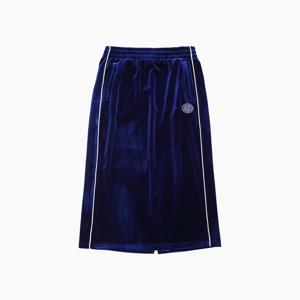 VELVET TRACK LONG SKIRT_NAVY