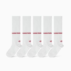 [5 PACK] Menasoo Long Socks_White
