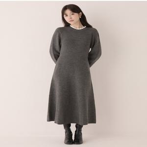 레이스넥 스웨터 원피스 RMOKE11R14