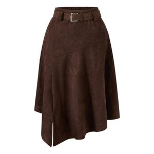 스웨이드 벨티드 롱 스커트 (GPDWH004D)