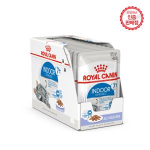 고양이파우치 인도어 7세이상 젤리 85g 12개/활력 유지에도움