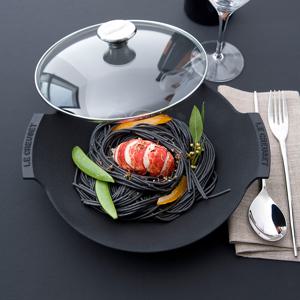 [정가35만원] 유리뚜껑 미니 웍 23cm-매트블랙